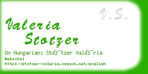 valeria stotzer business card